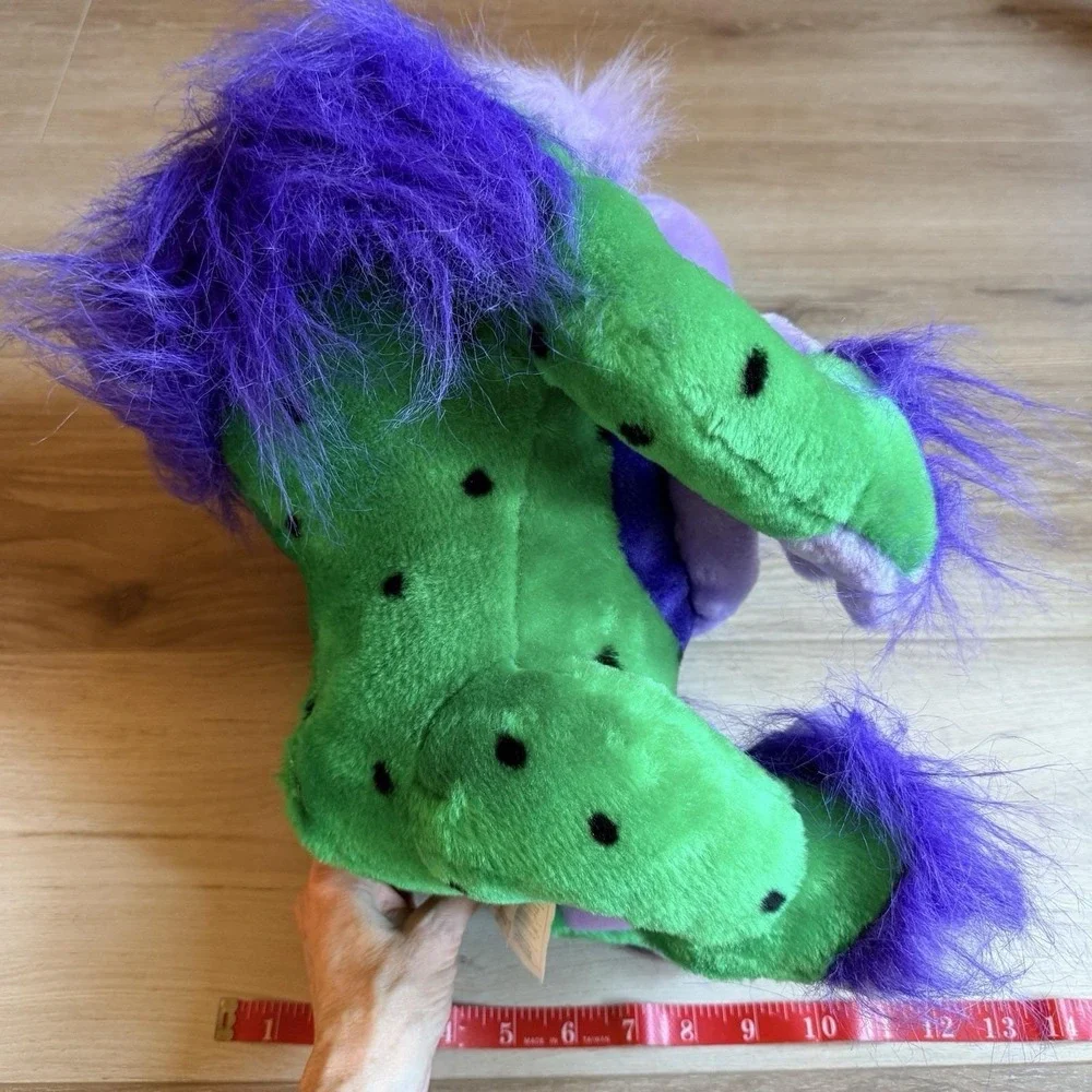 Tasmanian Devil ACE Play By Play Vintage Stuffed Animal Purple and Green Plush